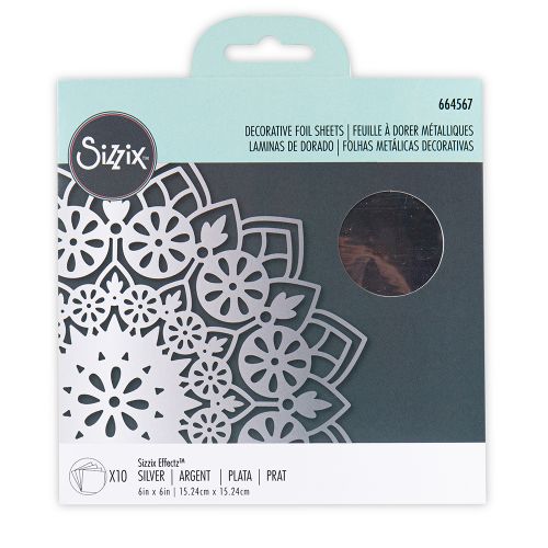 Sizzix - Metallic Foil Sheets Silver (For Glue Application)