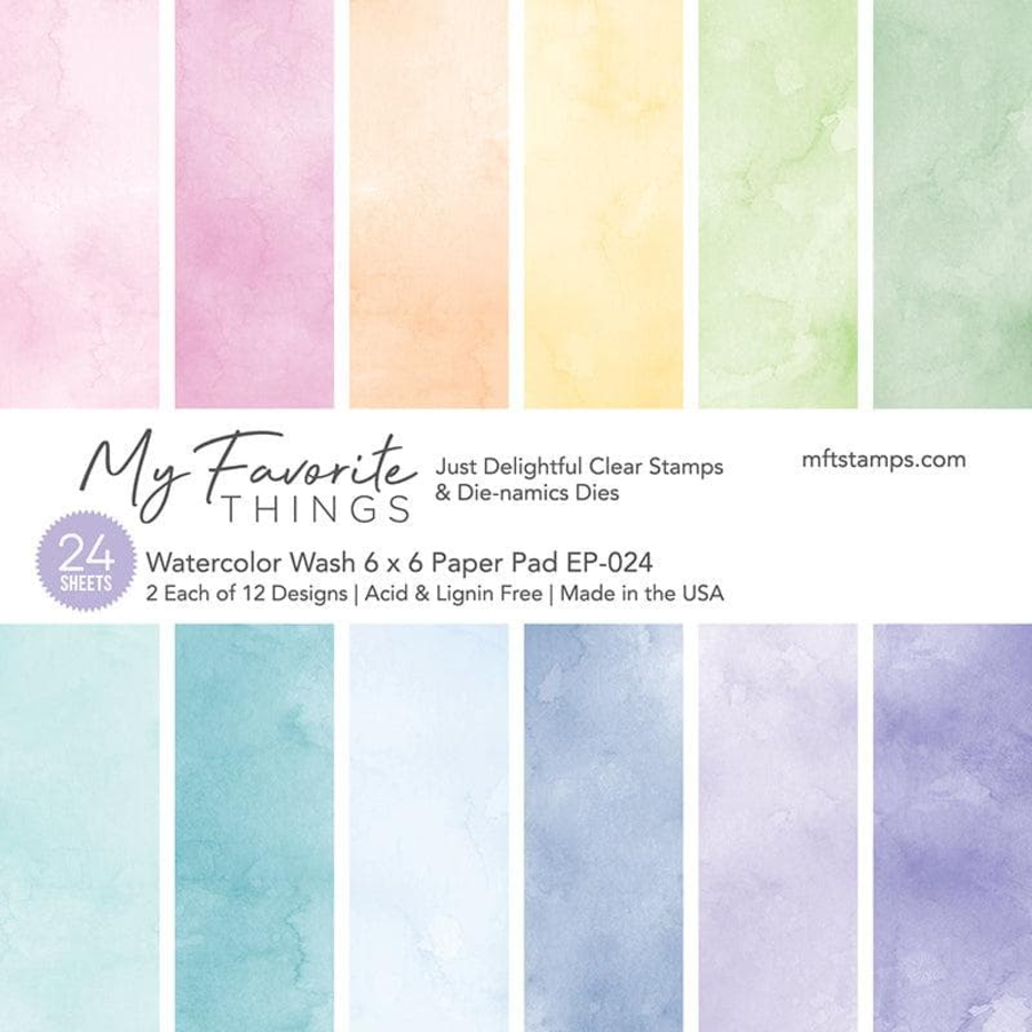 My Favorite Things - Watercolor Wash Paper Pad 6x6"