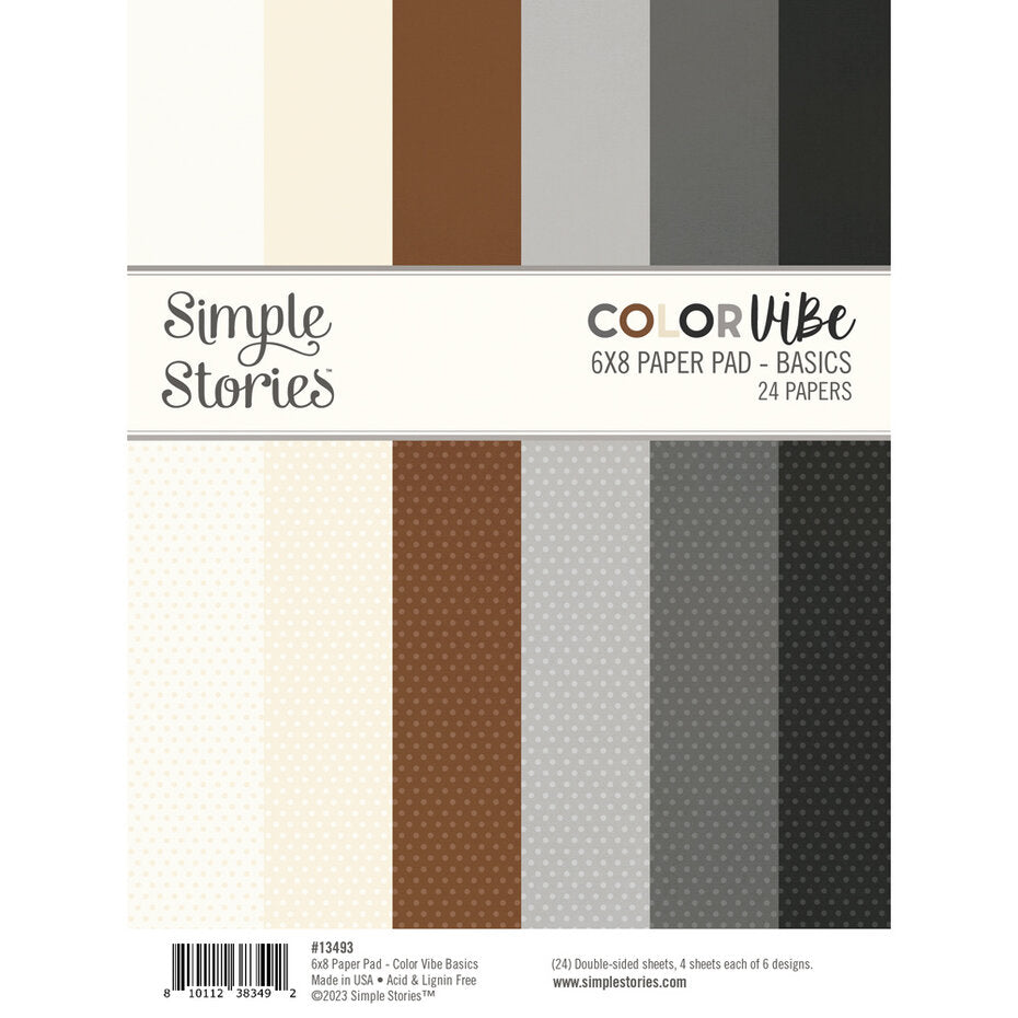 Simple Stories - Color Vibe Basics Paper Pad 6x8"