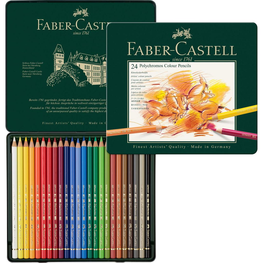 Faber Castell - Polychromos Colour Pencil In Tin (24pcs)