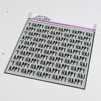 Heffy Doodle - Lots of Happy Stencil