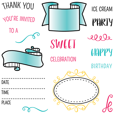LDRS Creative - Party Time Clear Stamps