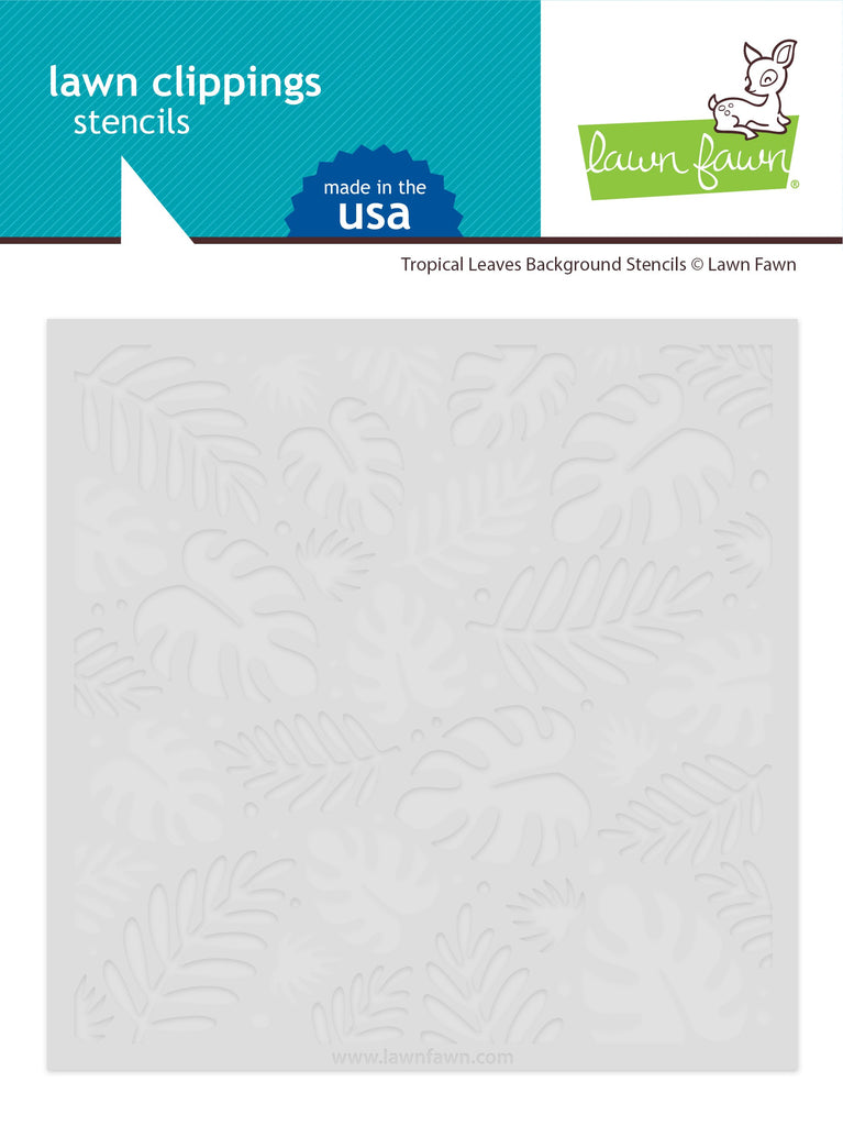 Lawn Fawn - Tropical Leaves Background Stencils