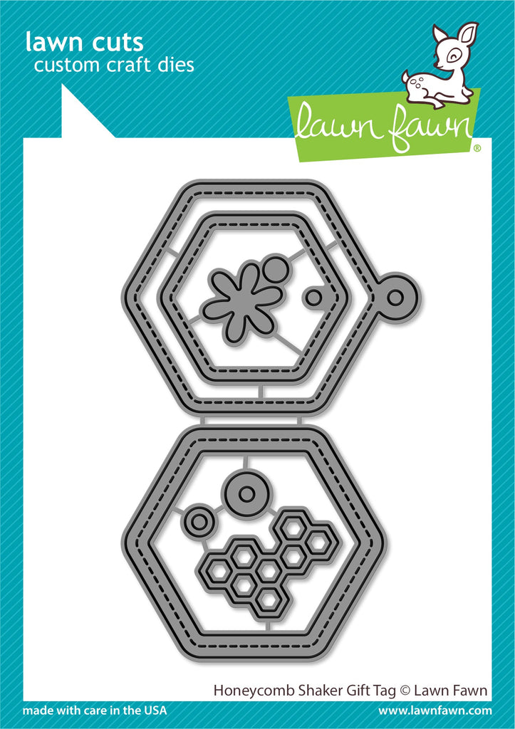Lawn Fawn - Honeycomb Shaker Gift Tag