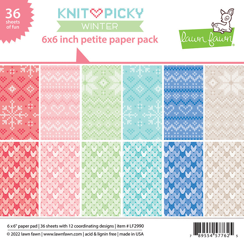 Lawn Fawn - Knit Picky Winter - Petite Pack 6x6"