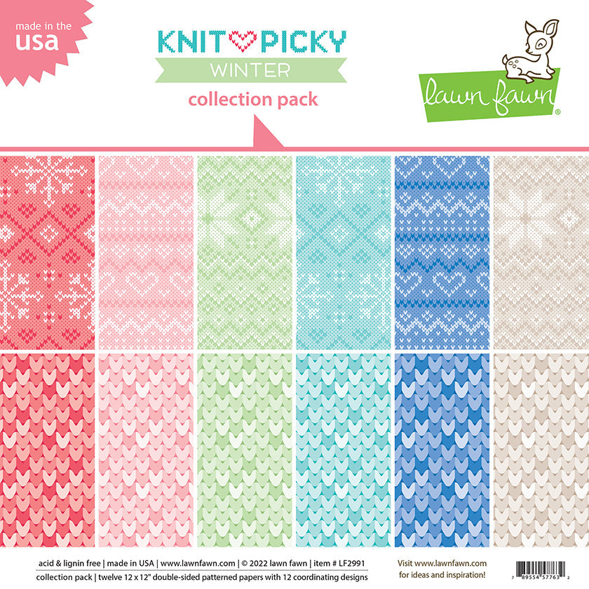 Lawn Fawn - Knit Picky Winter - Collection Pack 12x12"
