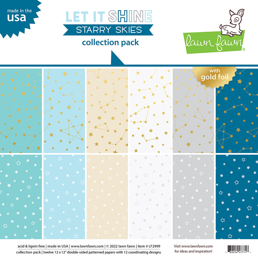 Lawn Fawn - Let It Shine Starry Skies - Collection Pack 12x12"