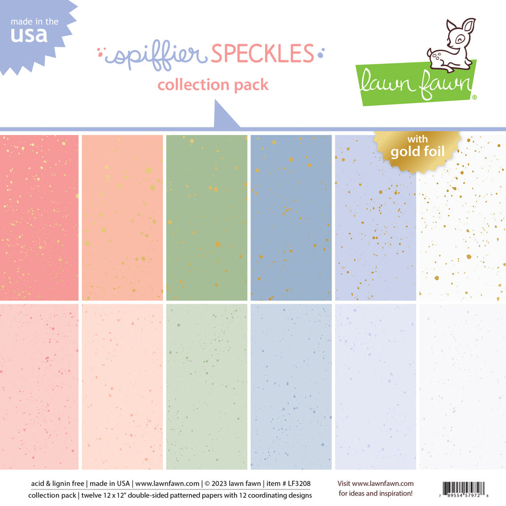 Lawn Fawn - Spiffier Speckles Collection Pack 12x12"