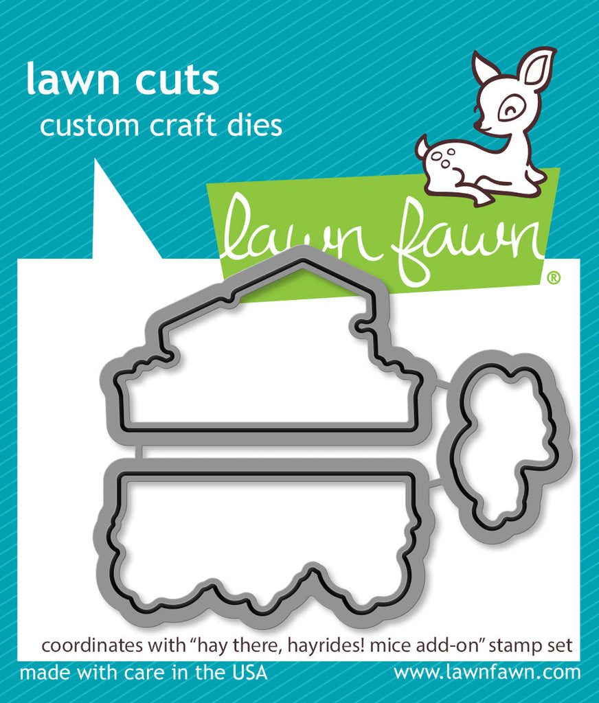 Lawn Fawn - Hay There, Hayrides! Mice Add-On Lawn Cuts