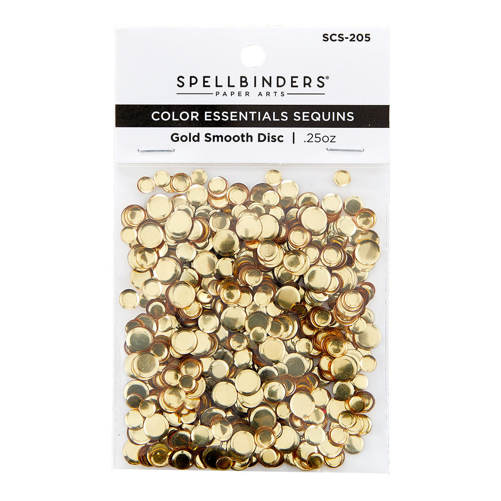 Spellbinders - Gold Smooth Discs Color Essentials Sequins