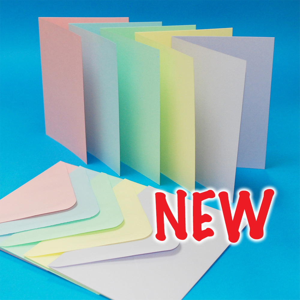 Craft UK Limited -  Cards & Envelopes Assorted Pastel 5x7 Inch