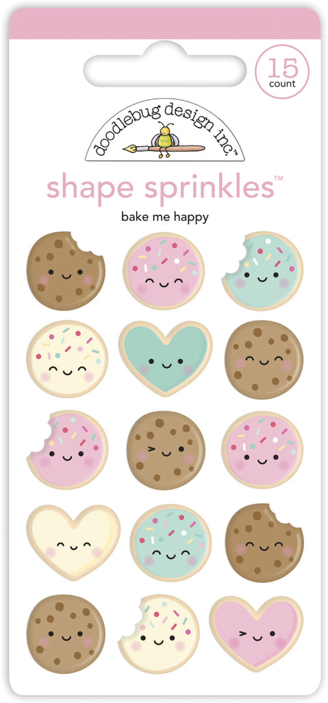 Doodlebug Design - Bake Me Happy Shape Sprinkles (15pcs)