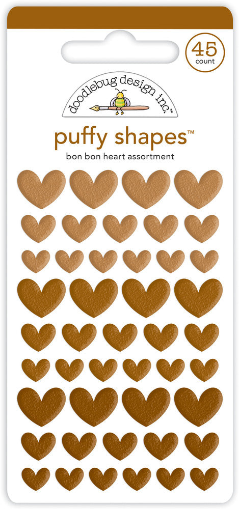Doodlebug Design - Bon Bon Heart Puffy Shapes