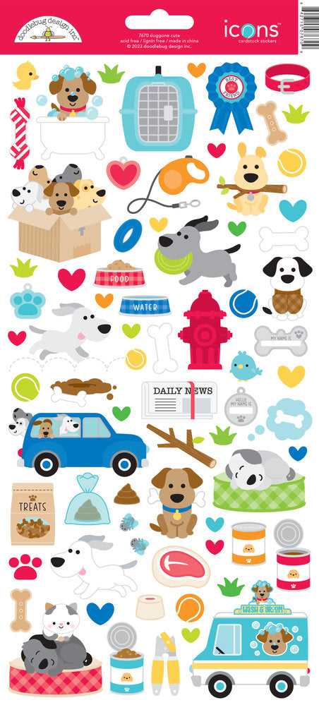 Doodlebug Design - Doggone Cute Icons Stickers