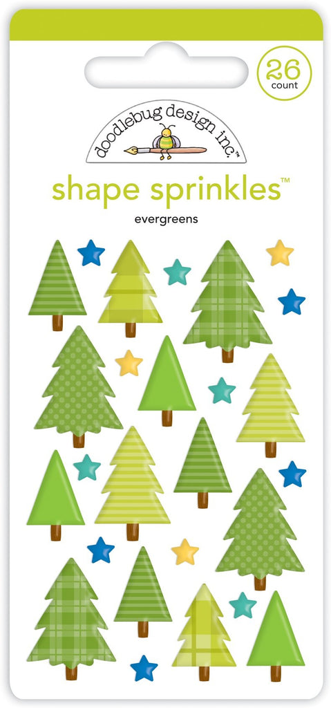 Doodlebug Design - Evergreens Shape Sprinkles (26pcs)