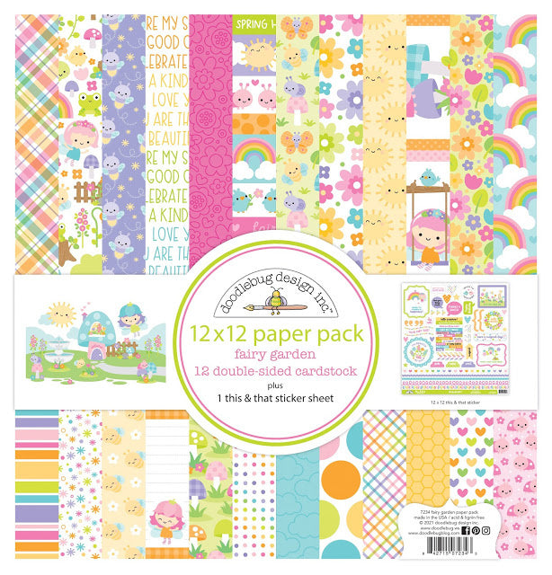 Doodlebug Design - Fairy Garden Inch Paper Pack 12x12"