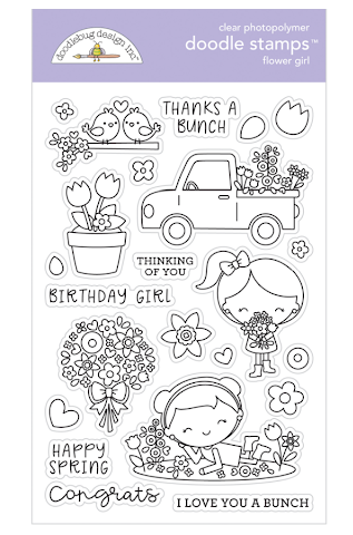 Doodlebug Design - Flower Girl Doodle Stamps