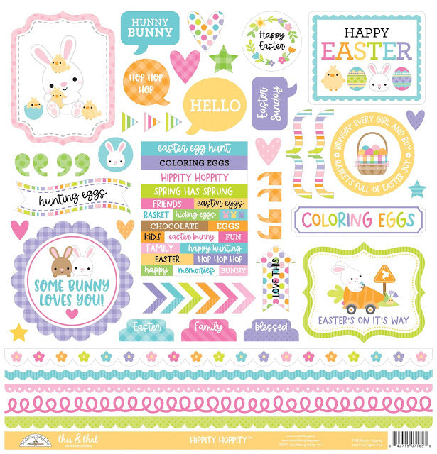 Doodlebug Design - Hippity Hoppity This & That Stickers 12x12"
