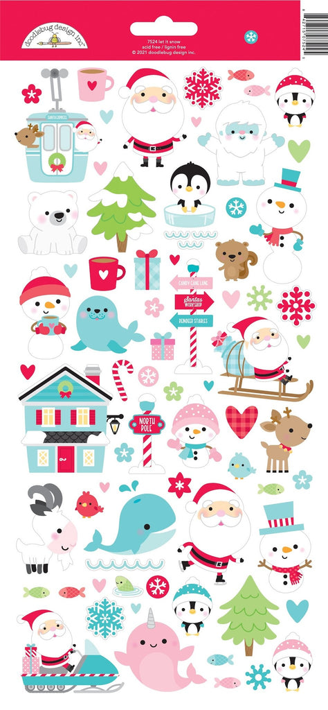 Doodlebug Design - Let It Snow Icons Stickers