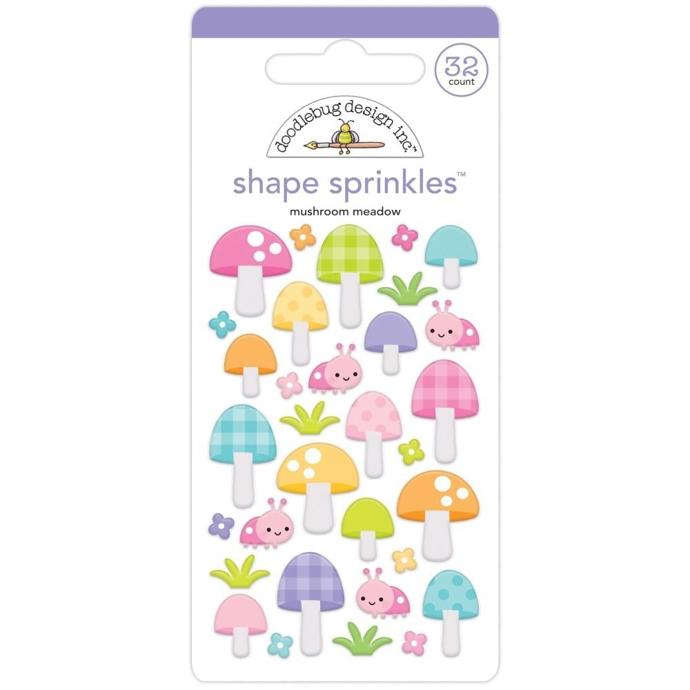 Doodlebug Design - Mushroom Meadow Shape Sprinkles (32pcs)