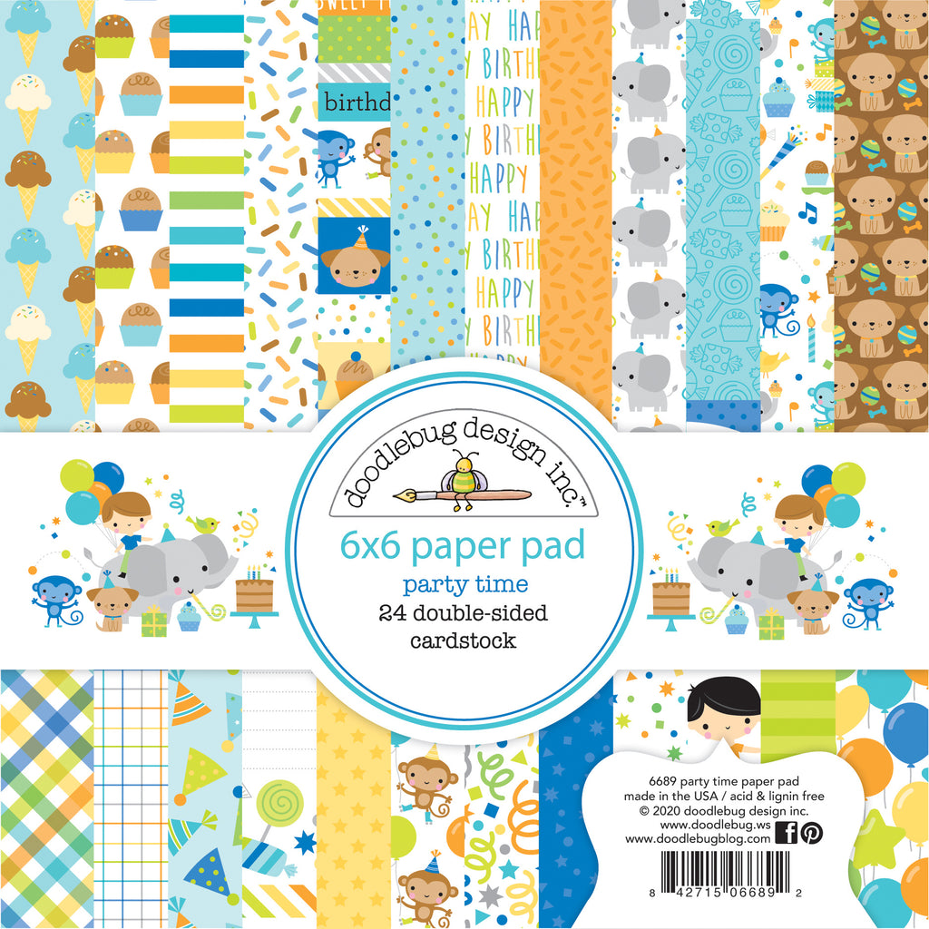 Doodlebug Design - Party Time Paper Pad 6x6"