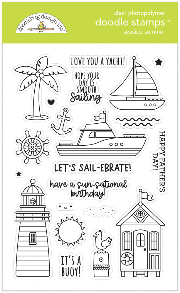 Doodlebug Design - Seaside Summer Doodle Stamps