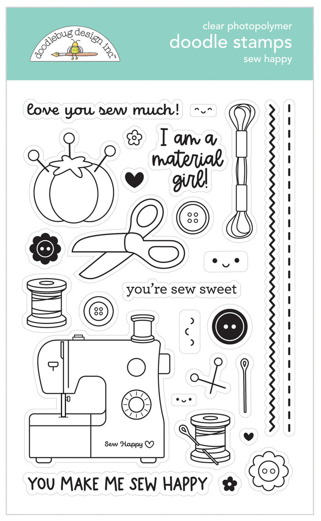 Doodlebug Design - Sew Happy Doodle Stamps