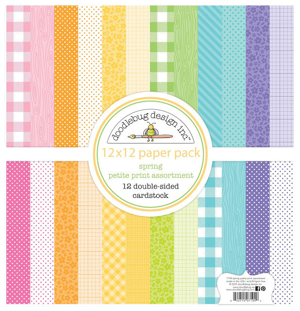 Doodlebug Design - Spring Petite Print Paper Pack 12x12"