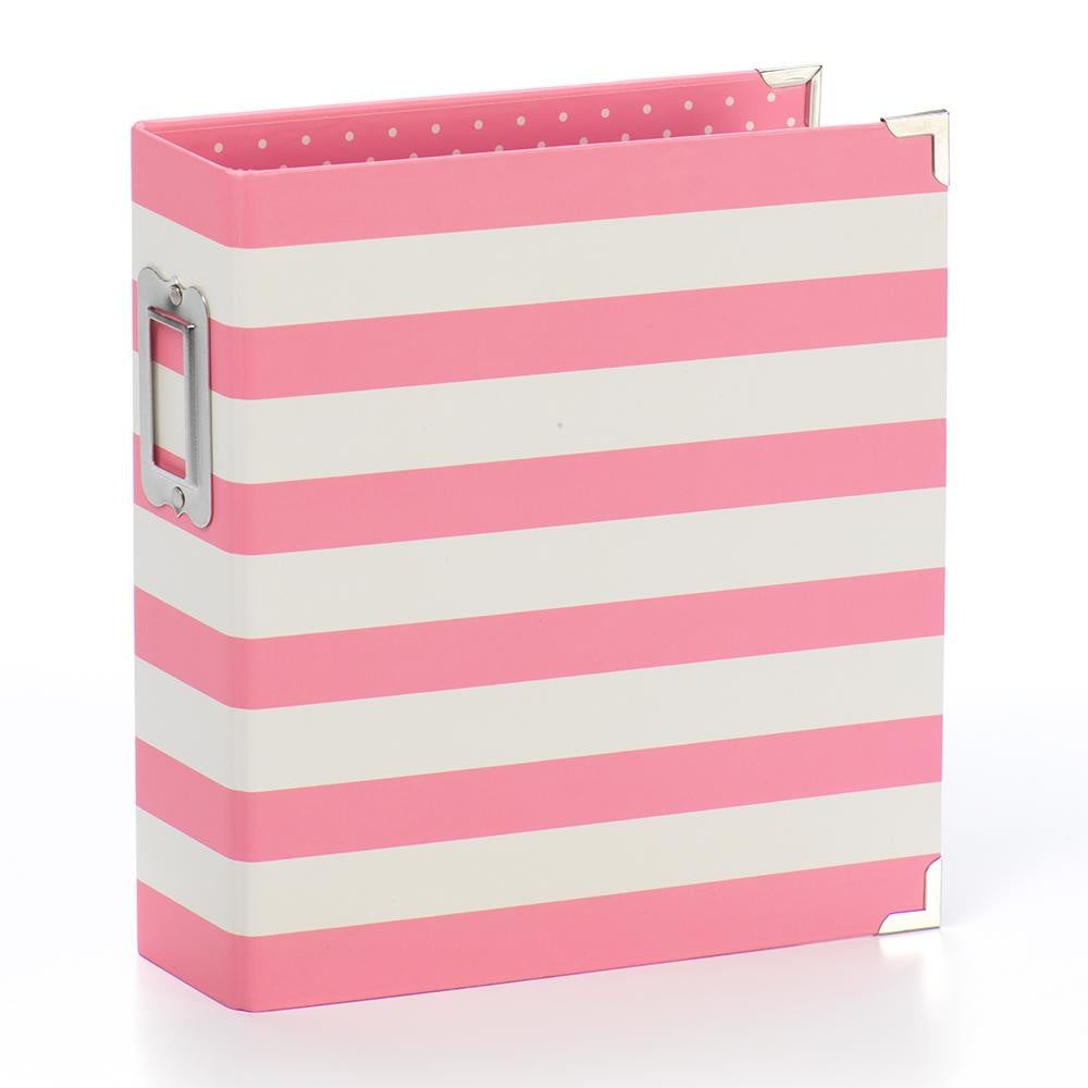 Simple Stories - SN@P! Designer Binder 6x8 Inch Pink Stripe
