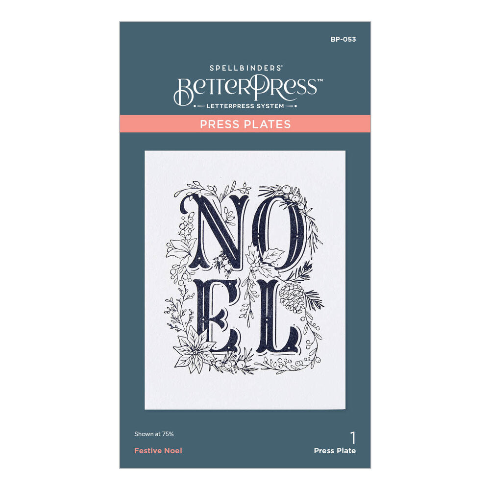 Spellbinders - BetterPress Festive Noel Press Plate