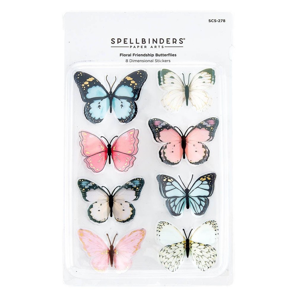 Spellbinders - Floral Friendship Dimensional Stickers Butterfly