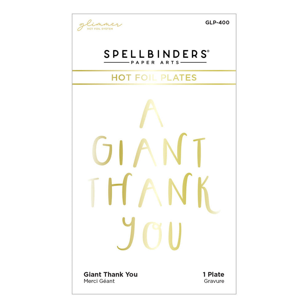 Spellbinders - Giant Thank You Glimmer Hot Foil Plate