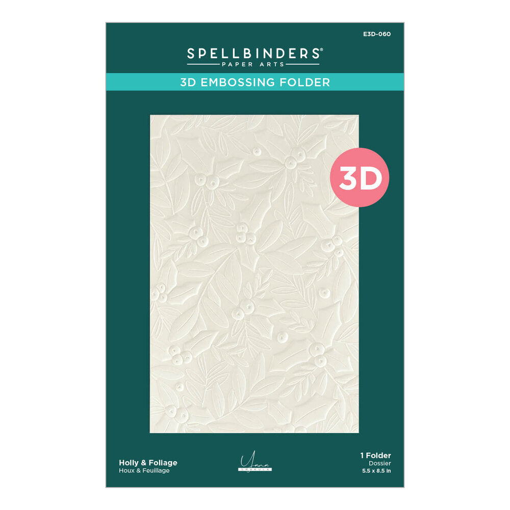 Spellbinders - Holly & Foliage 3D Embossing Folder