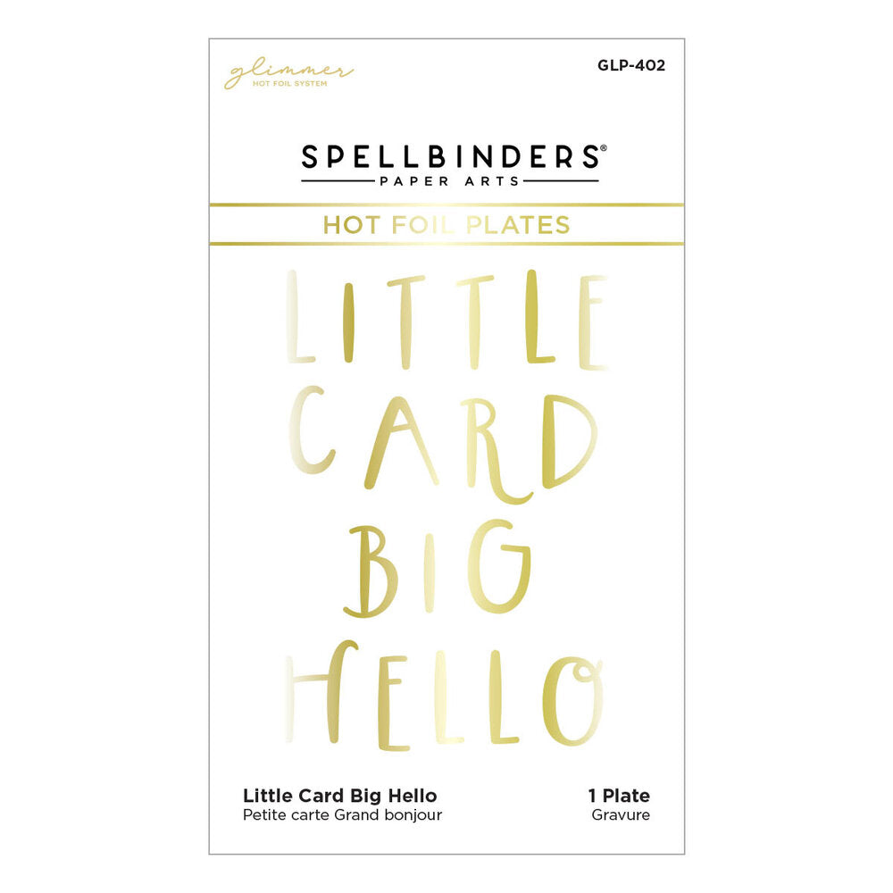 Spellbinders - Little Card Big Hello Glimmer Hot Foil Plate